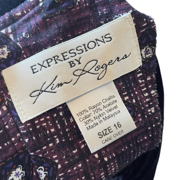 Expressions by Kim Rogers Vintage 80s Witchy Goth Dark Cottagecore Vest Dress - Picture 6 of 6